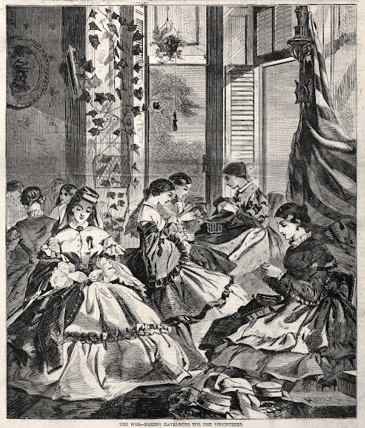 The War  Making Havelocks for the Volunteers 1861