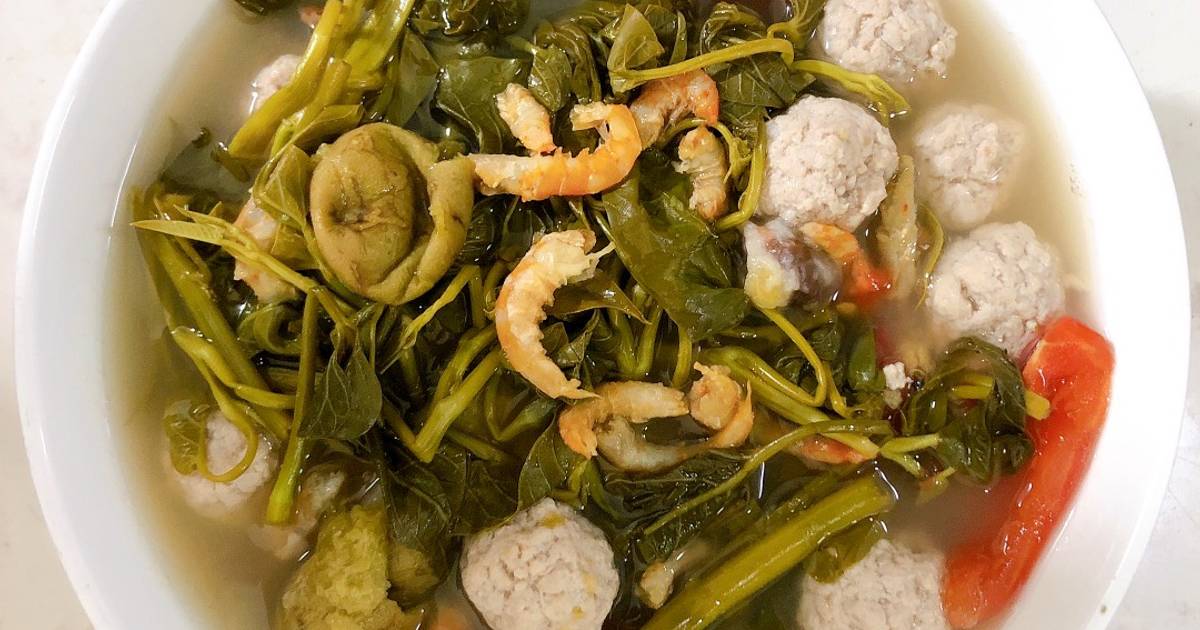Rau muống nấu tôm khô!