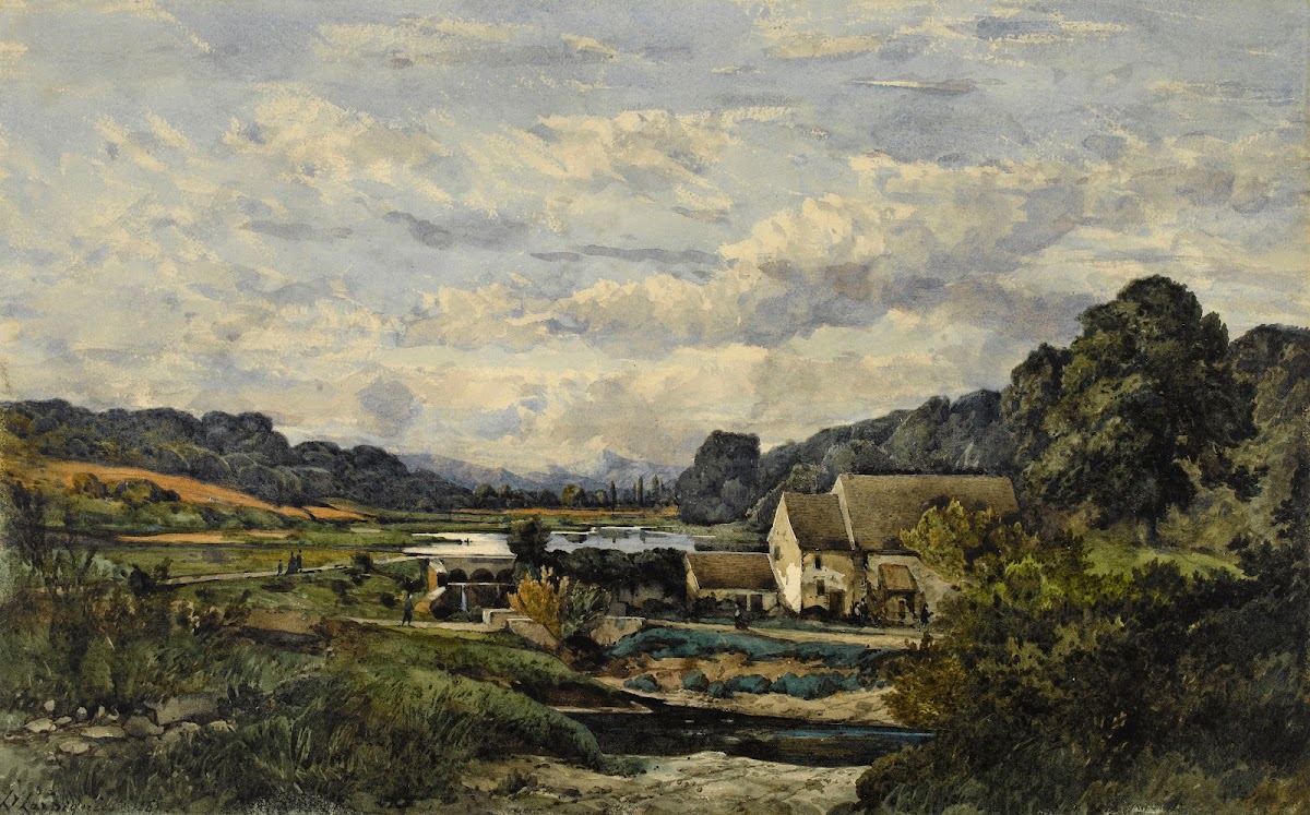 Paysage avec une mare et quelques vallons 1857
