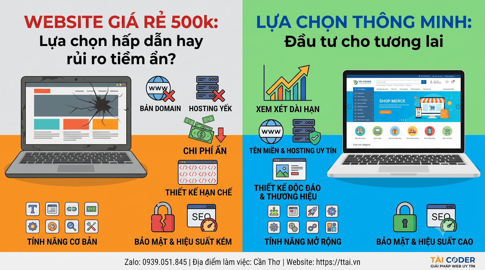 Website Giá Rẻ 500k: Lựa Chọn Hấp Dẫn Hay Rủi Ro Tiềm Ẩn?