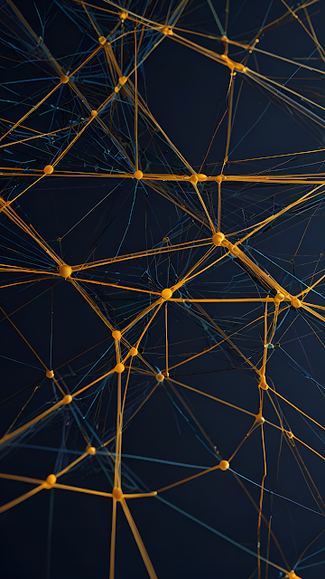 Interconnected Neural Network Structure Visualization - Free mobile Wallpaper