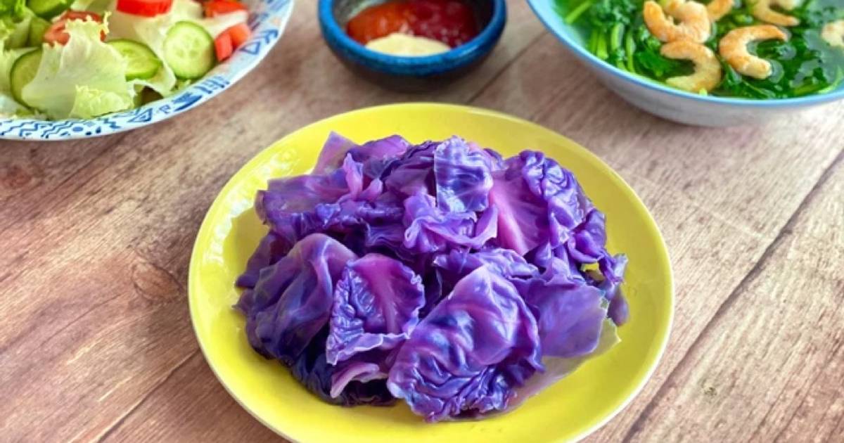 Bắp Cải Tím Luộc