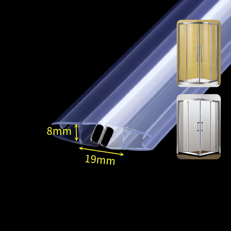 Magnetic sealing strip for glass doors