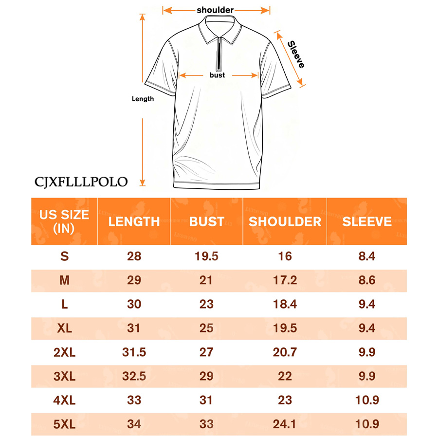 AOP Raglan Sleeve Zip Polo Shirt with Turn Down Collar