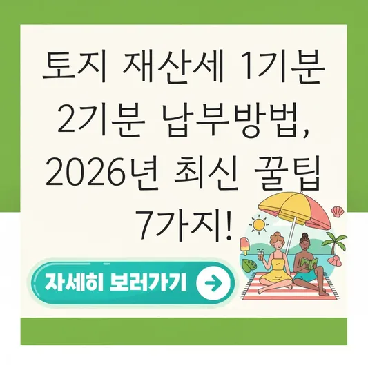 토지 재산세 1기분 2기분 납부방법