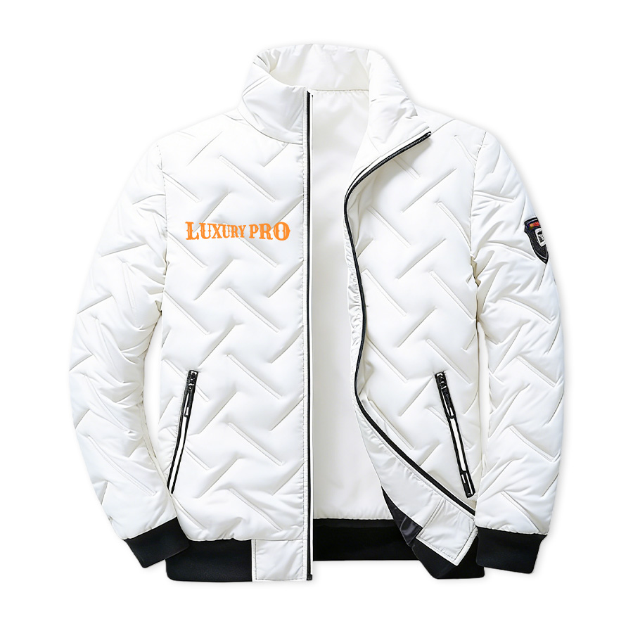 2D baseball collar quilted jacket