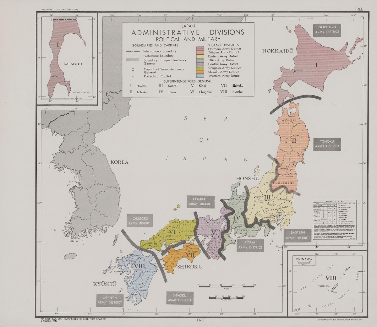 Japan  administrative divisions political and military 1945