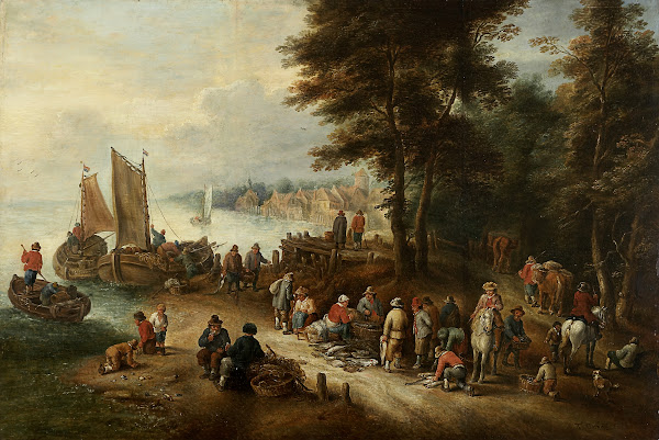 Fish Market On The Shore Ca 1698 1765