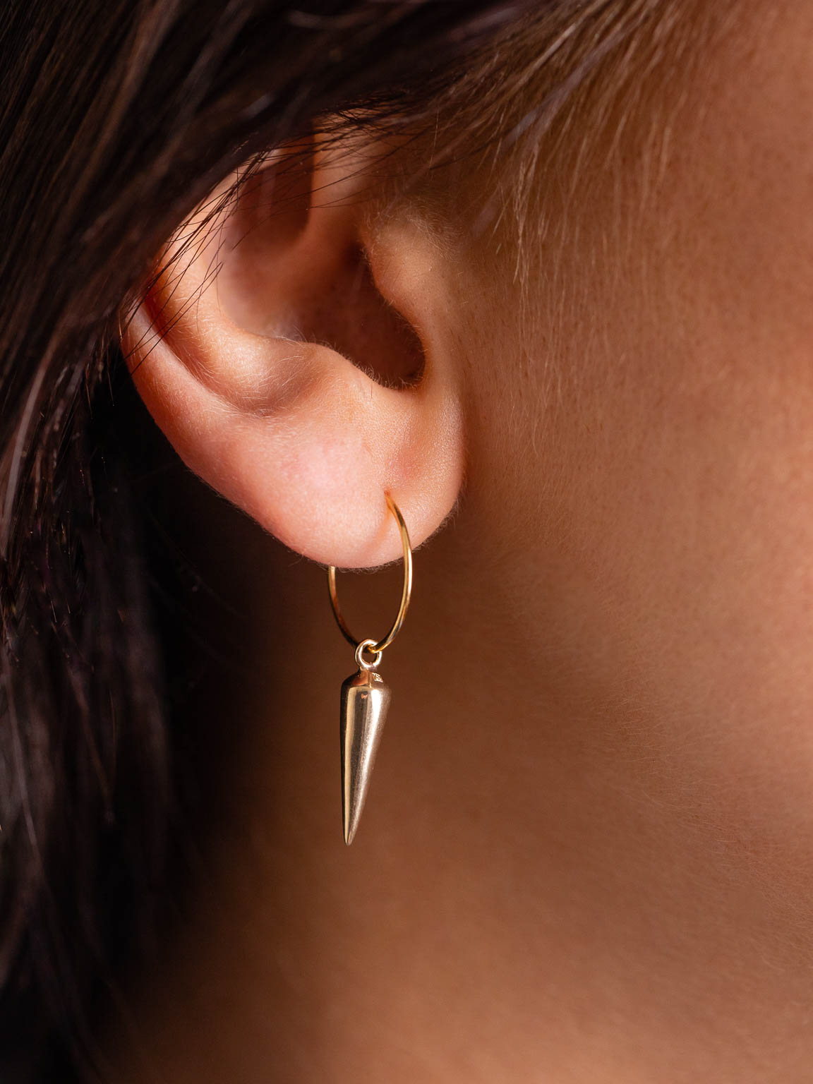 Серьги кольца Anna с подвеской наконечник