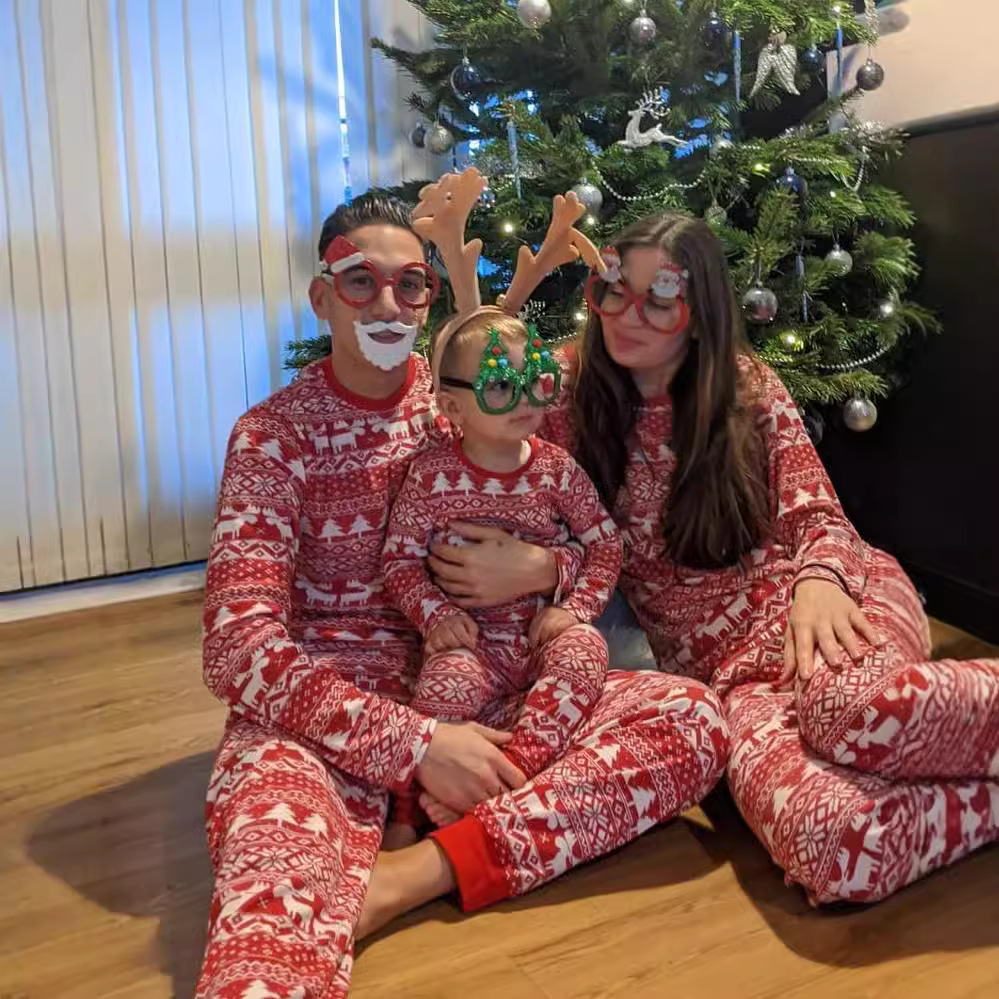 Christmas pajama set for the whole family, printed