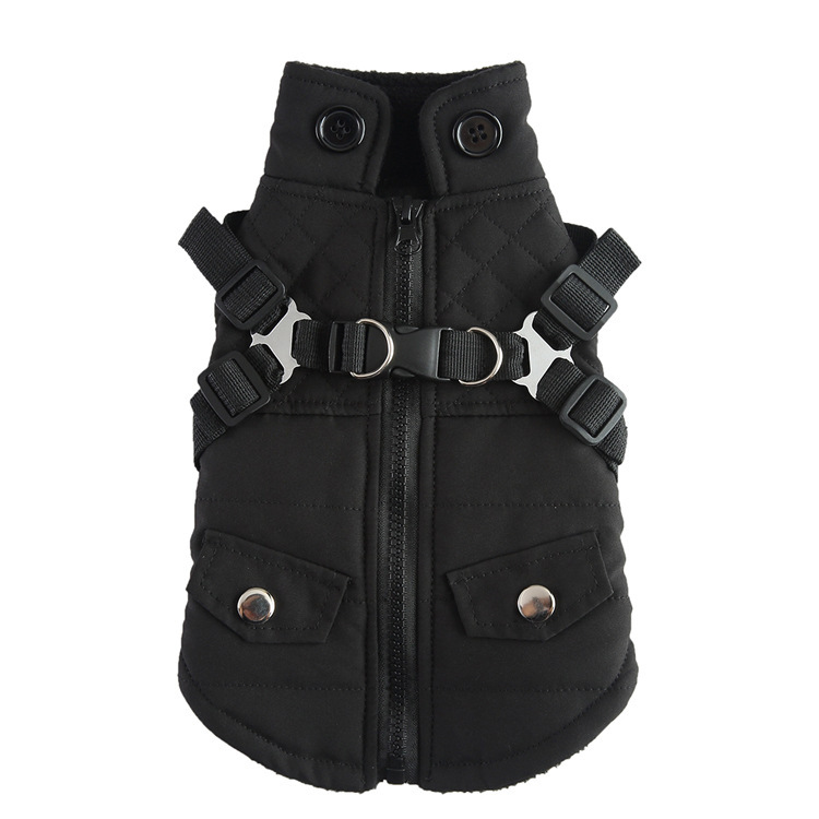 Dog jacket with zipper, polyester