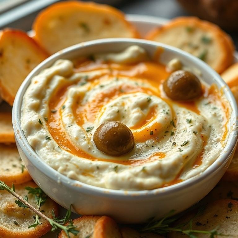 Creamy Olive and Feta Dip Recipe for Easy Appetizers – Quick, Silky Mediterranean Snack