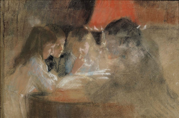 The Brandt Family Children By the Lamp 1889
