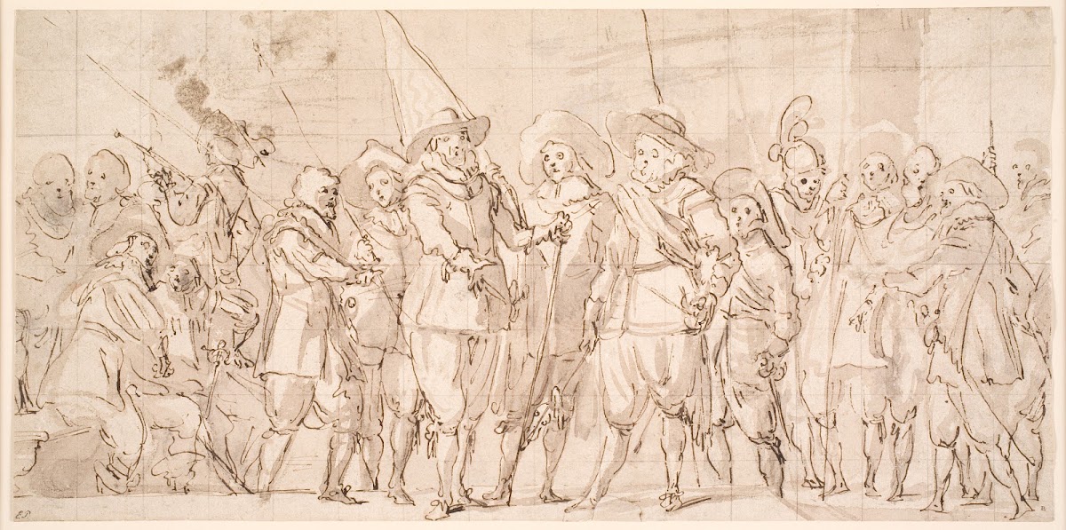 Officers and other civic guardsmen of the IIIrd District of Amsterdam under the