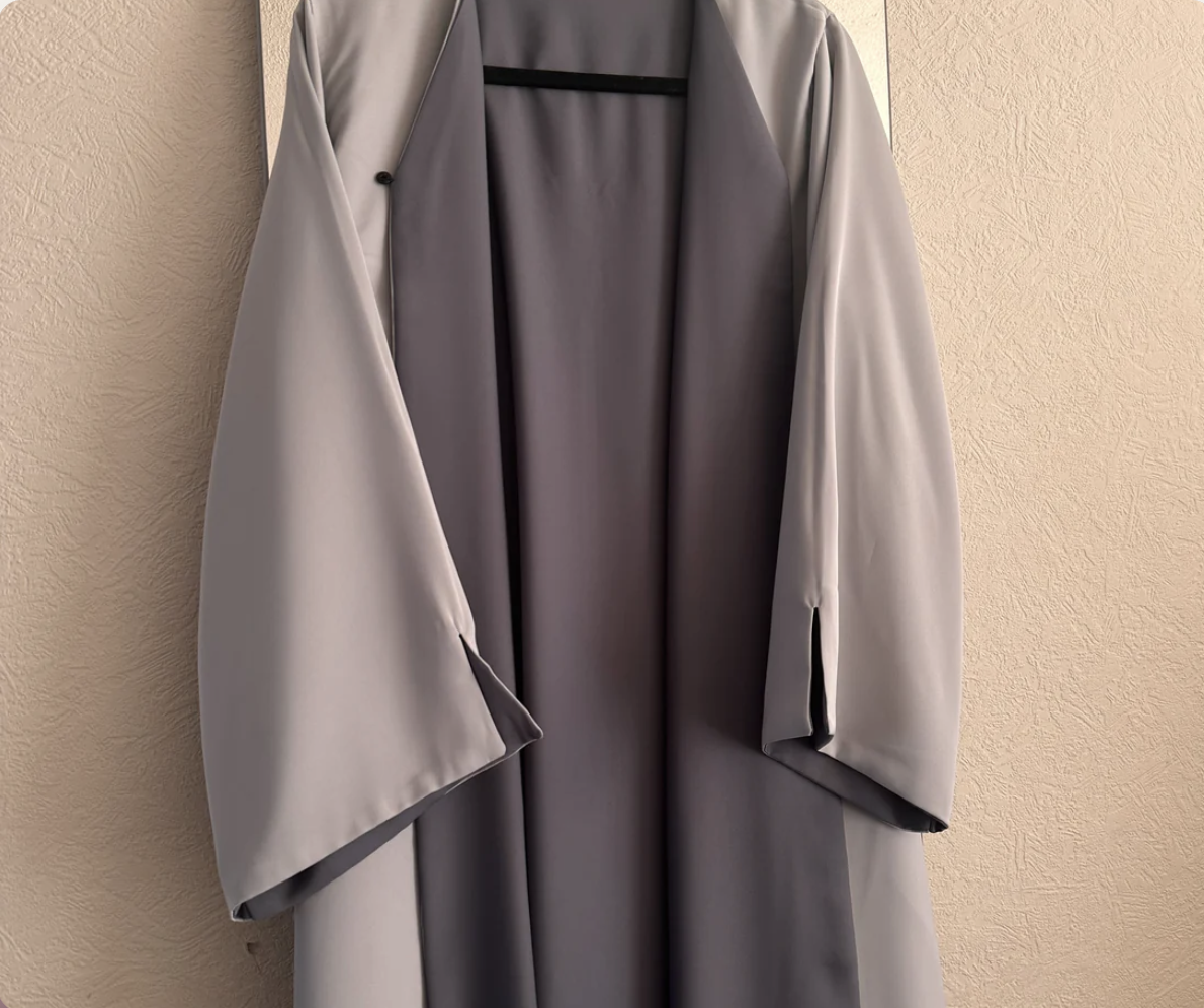 Grey Double Sided Abaya