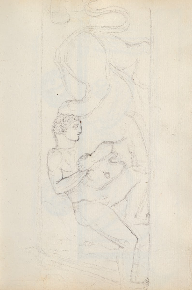 Hercules Fighting the Lion Church of Santa Maria Sopra Minerva Rome 1787