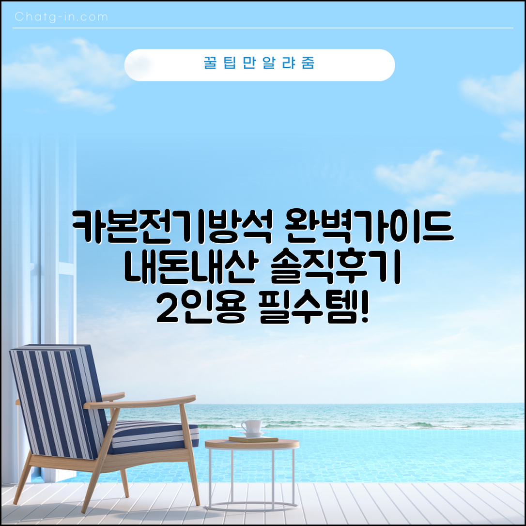 카본전기방석2인 내돈내산 완벽 가이드