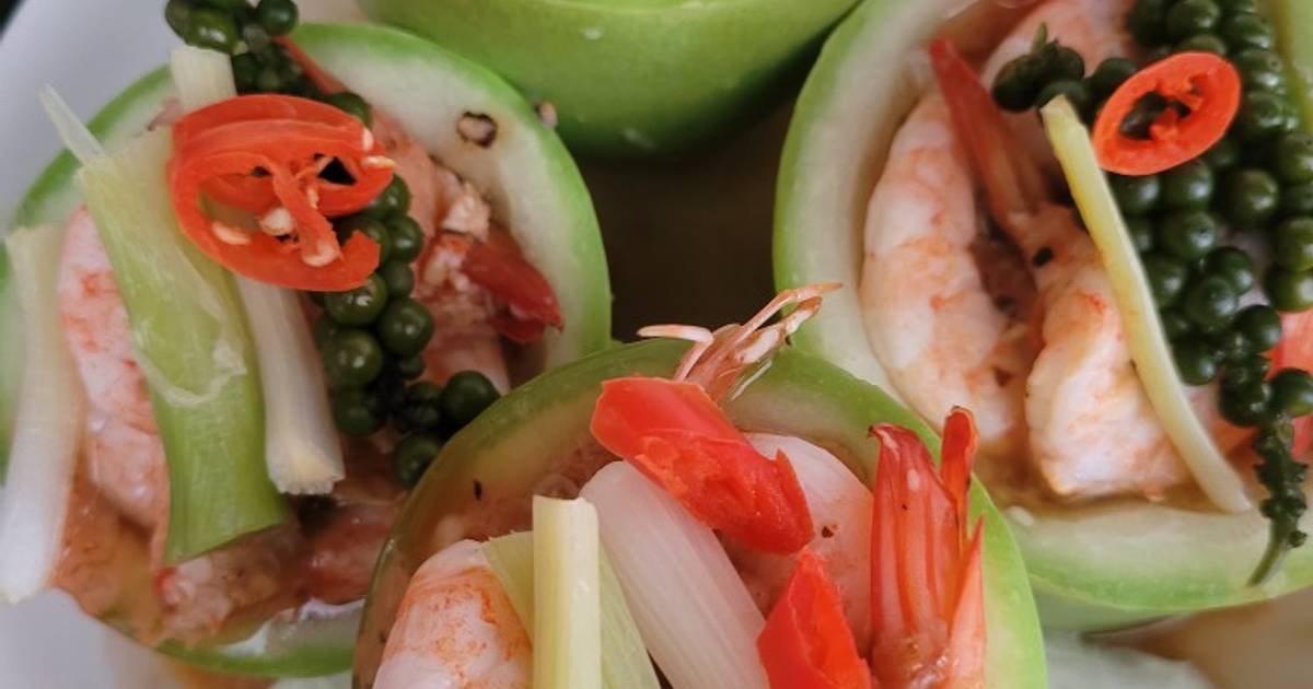 Tôm hấp bầu