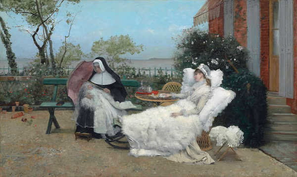 Resting on the terrace Villerville