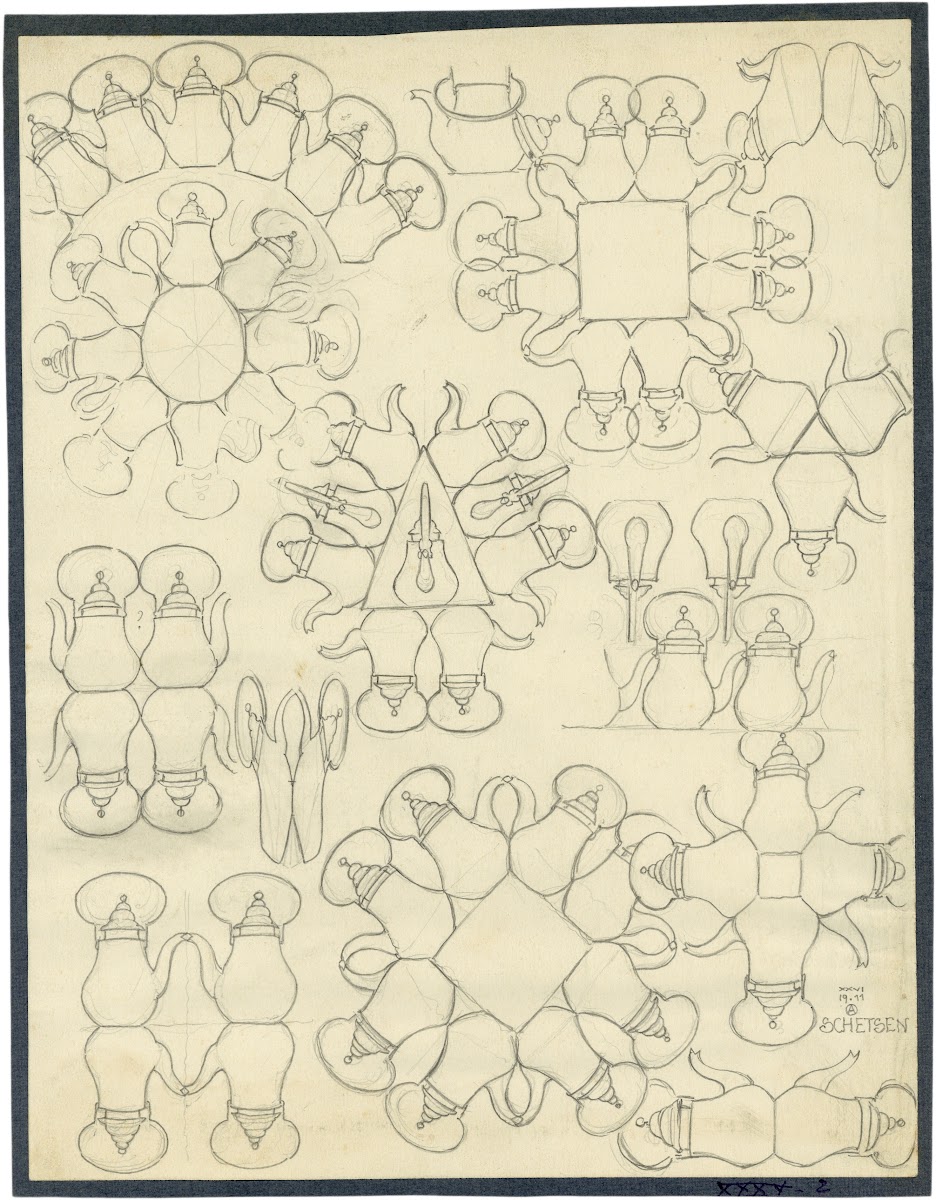 Schetsen van waterketels 1926