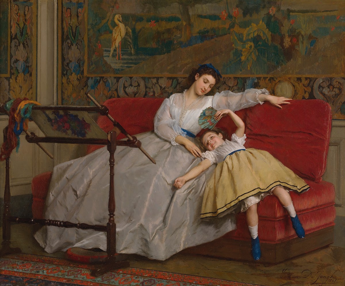 Mother With Her Young Daughter 1865