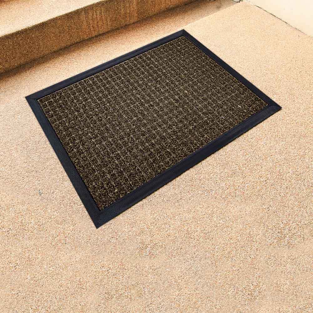 Tapete para entrada de caucho DIB™ color chocolate