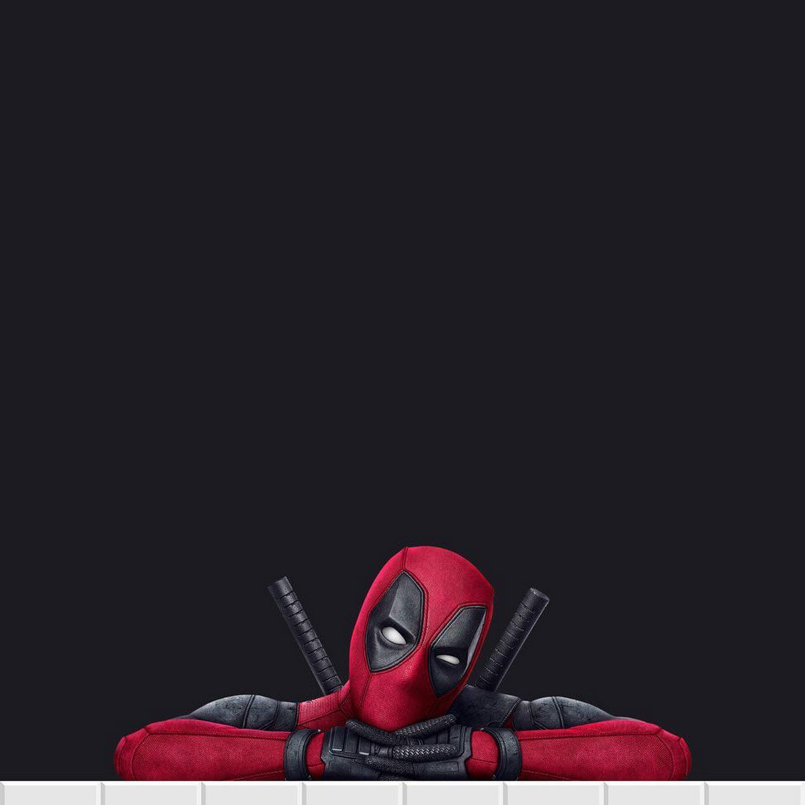 Download Deadpool Peeking Over Brick Wall iPhone