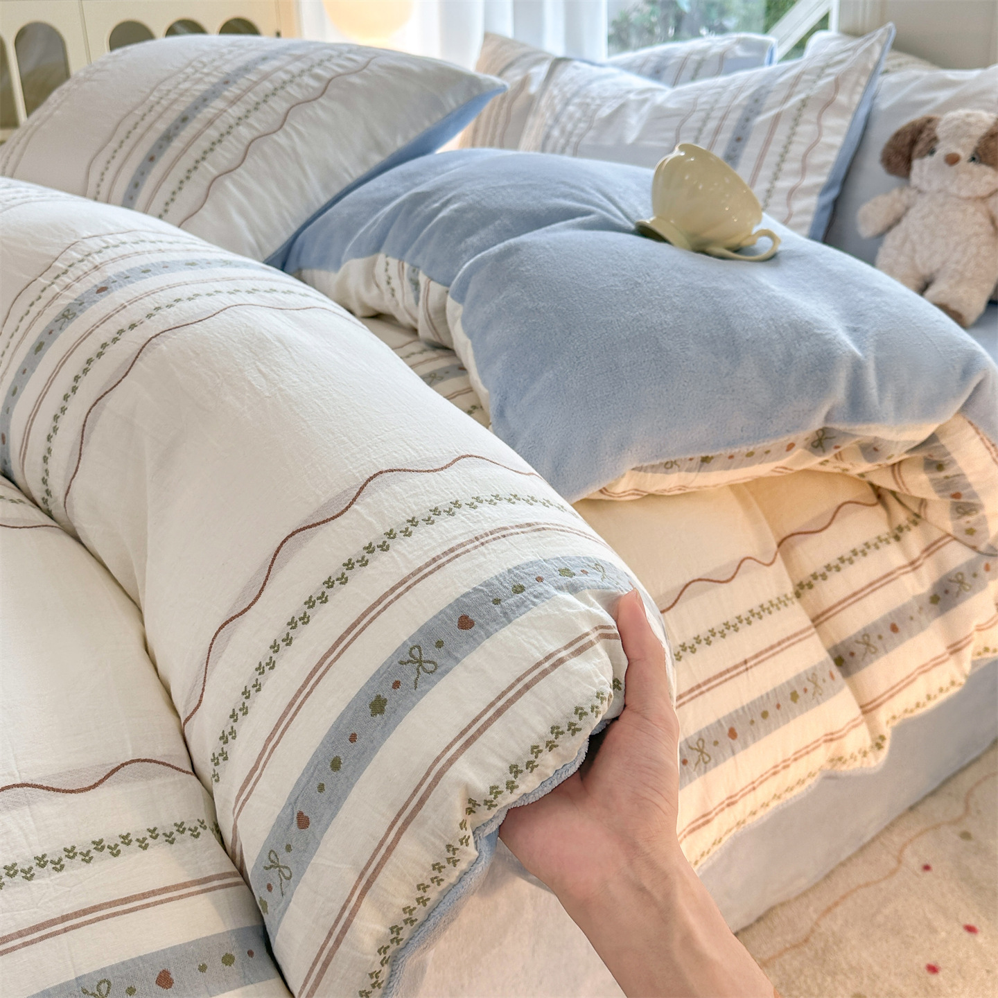 Winter Bedding Set, Coral Fleece, Warming