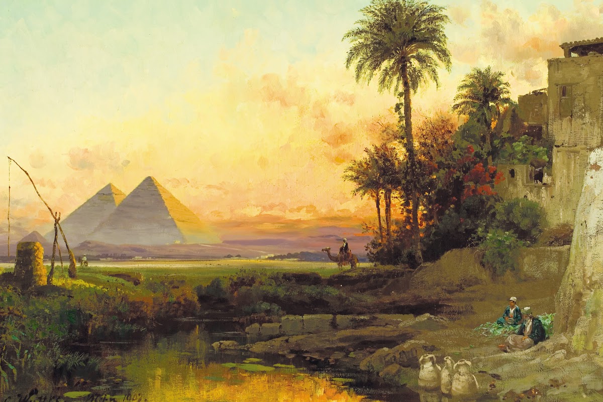 The Pyramids at Dusk 1907
