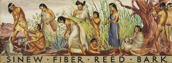 Sinew Fiber Reed Bark mural study ca 1933 1943