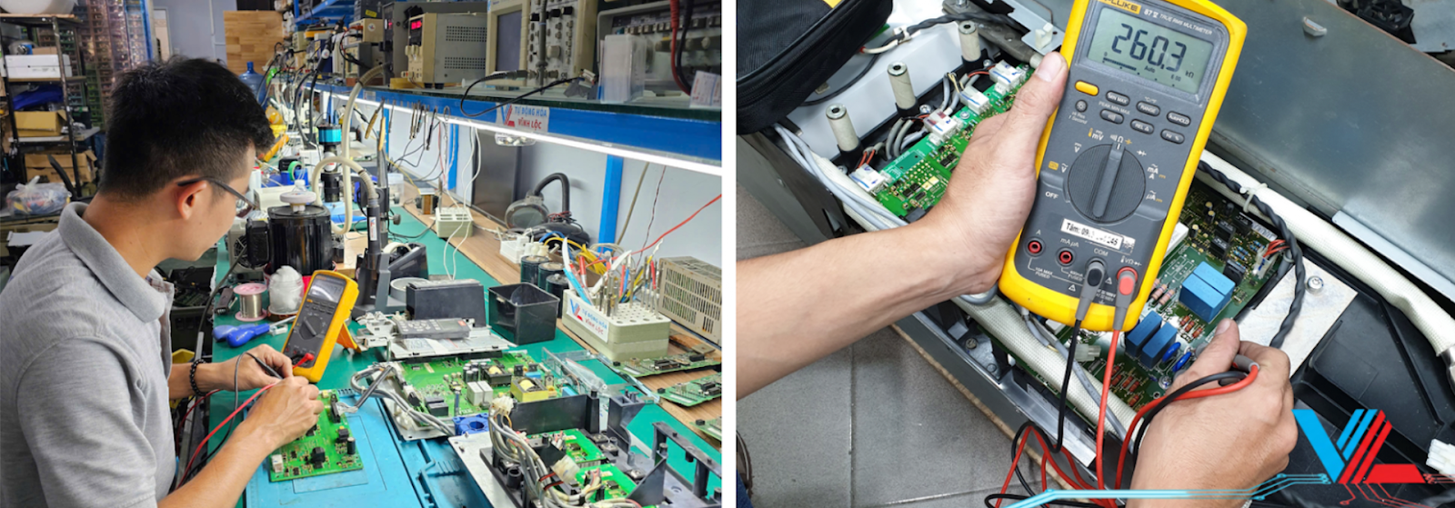 test không tải biến tần Danfoss FC103 sau sửa chữa