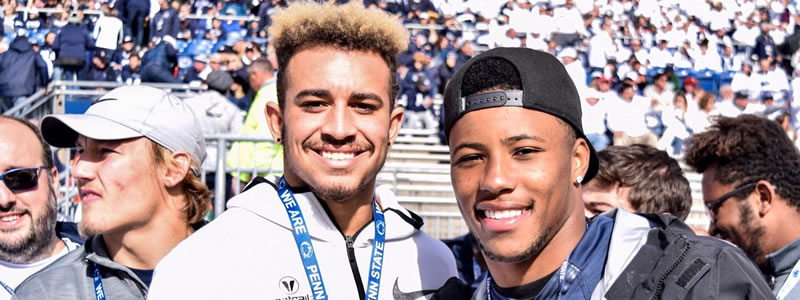 Julian Fleming And Saquon Barkley