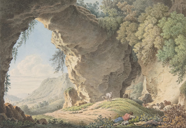 Rocky Landscape With Sleeping Shepherd 1817