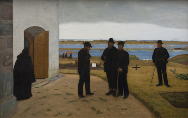 Harboøreboere ved kirken 1906