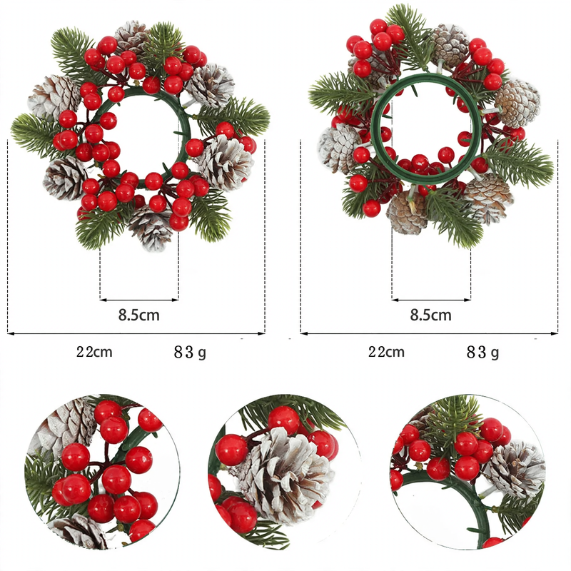 Weihnachtlicher Tischkranz mit Tannenzapfen