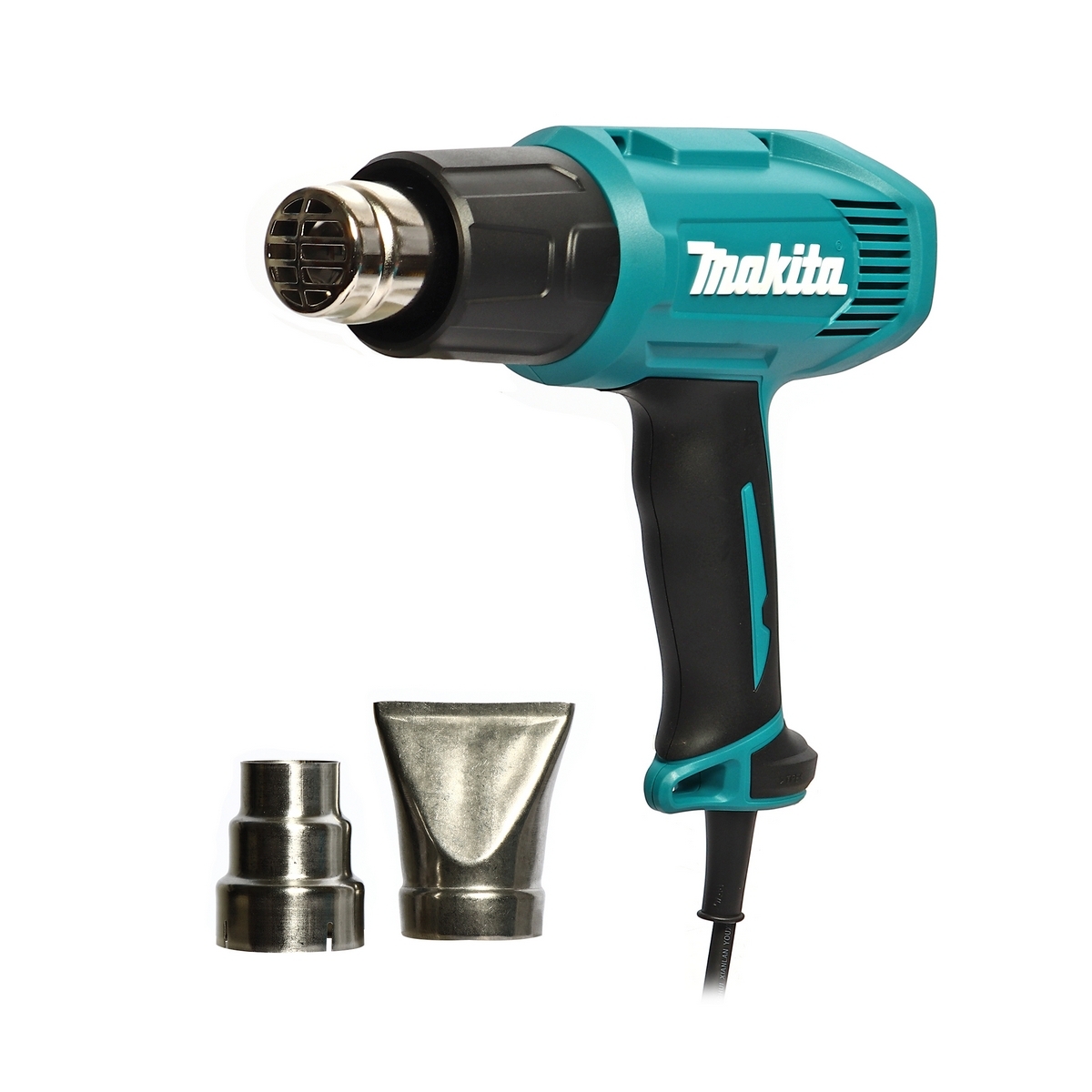 MAKITA เครื่องเป่าลมร้อนไฟฟ้า กำลังไฟ 1,600 วัตต์ รุ่น HG5030 ปริมาณการไหลของอากาศสูงถึง 500 ลิตร/นาที ที่ 500 องศาเซลเซียส ตั้งค่าอุณหภูมิและปริมาณลมได้ 2 ระดับ (มากีต้า)