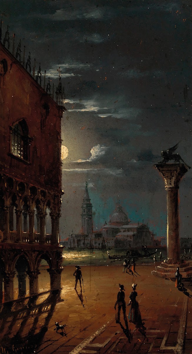 Venice Moonlit Night with a View of the Palazzo Ducale and San Giorgio Maggiore
