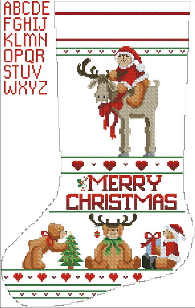 DIM00114 Santa's Helpers Large Stocking
