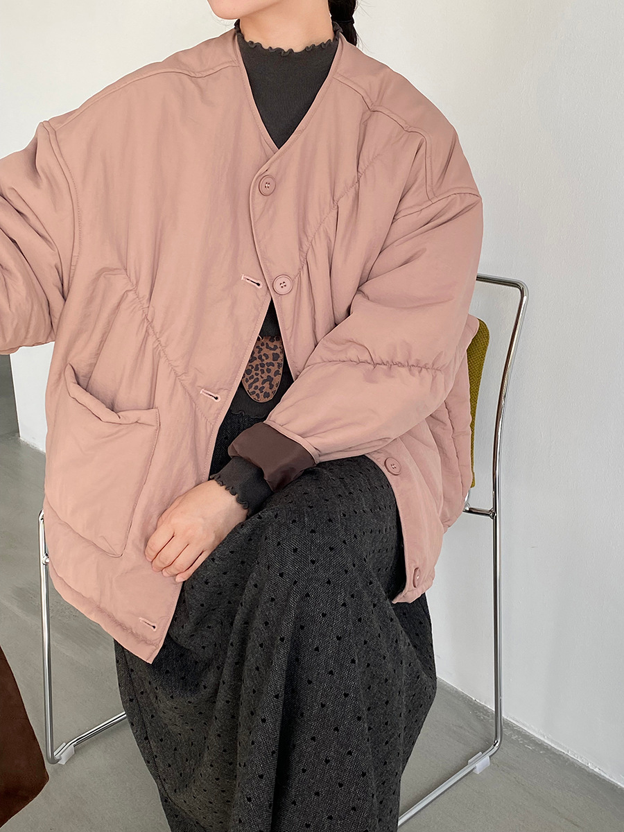 Women's quilted jacket in retro workwear style
