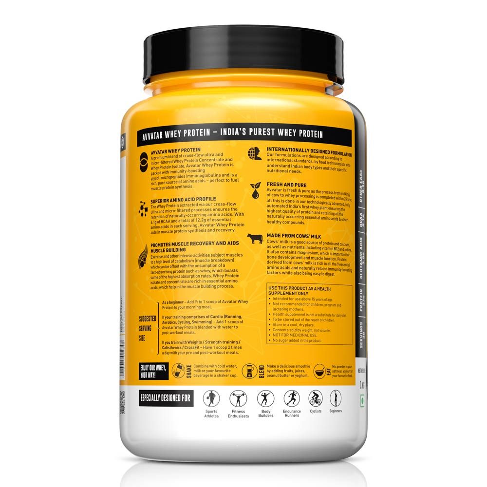 Avvatar Whey Protein Raw Unflavoured, 1 Kg