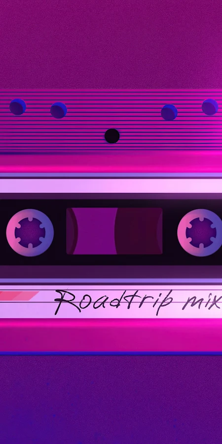 Roadtrip Mix Casette 4K Phone Wallpaper