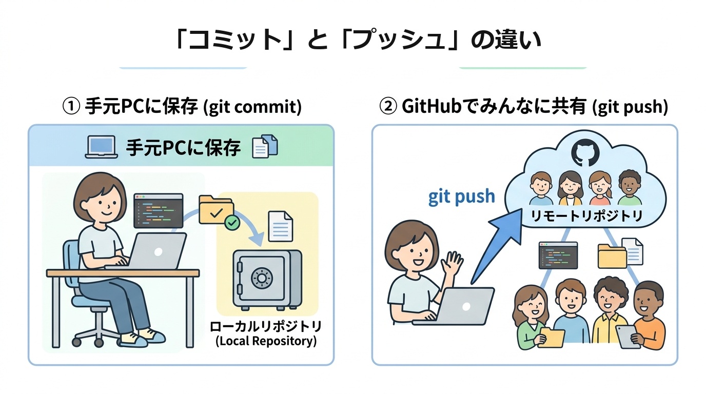 コミットとプッシュの違い