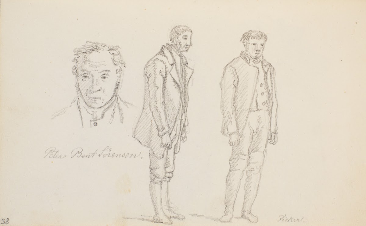Tre Figurstudier 1833