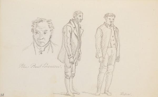 Tre Figurstudier 1833