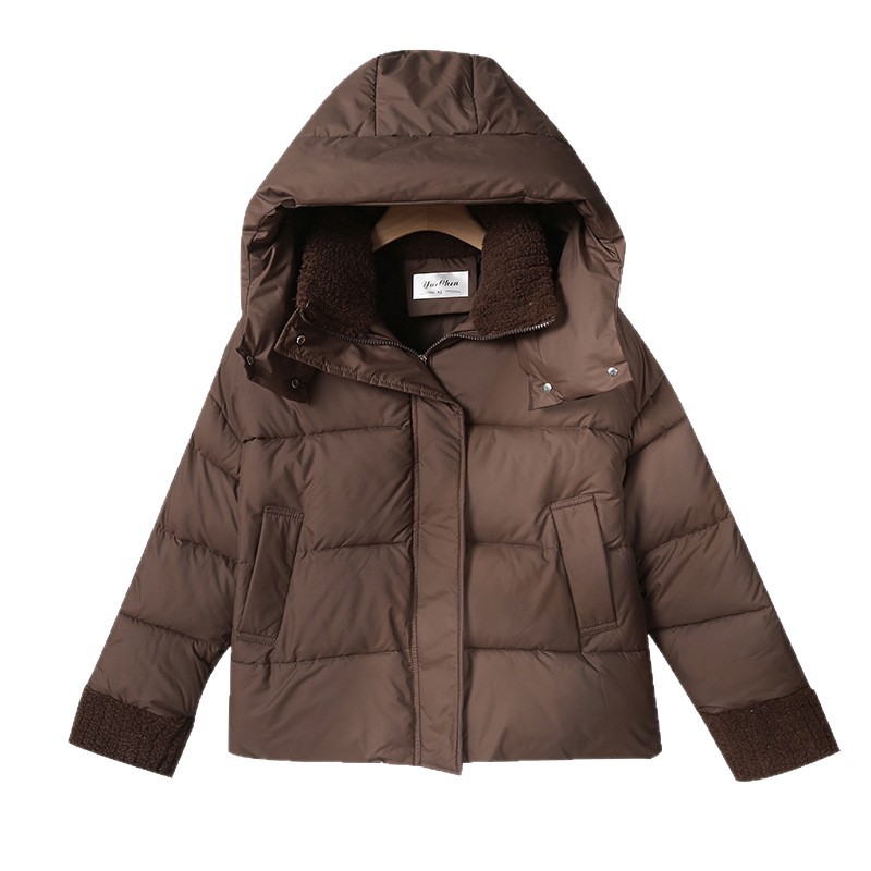 Insulated winter jacket with faux fur collar