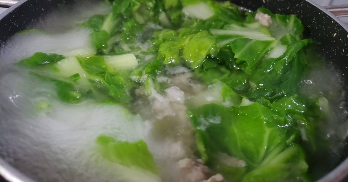 Canh cải dún thịt băm