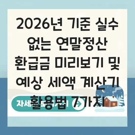 실수 없는 연말정산 환급금 미리보기 및 예상 세액 계산기 활용법 대표 이미지