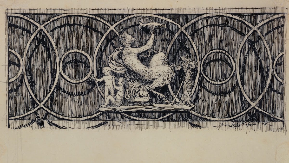 Enseigne Au Faune 21 rue des Saints Pères 6ème arrondissement 1909