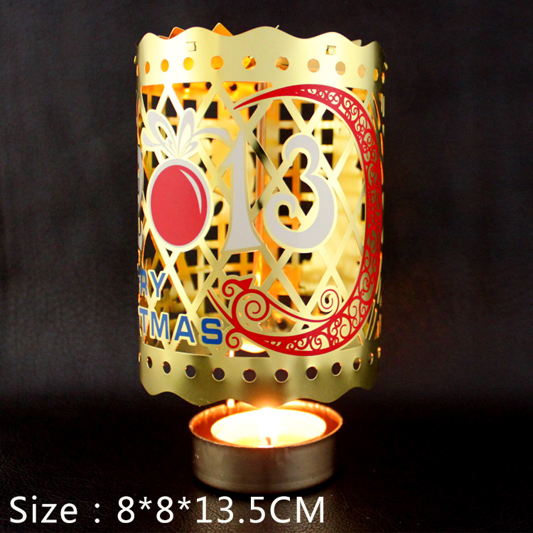 Rotating brass tea light holder, classic design