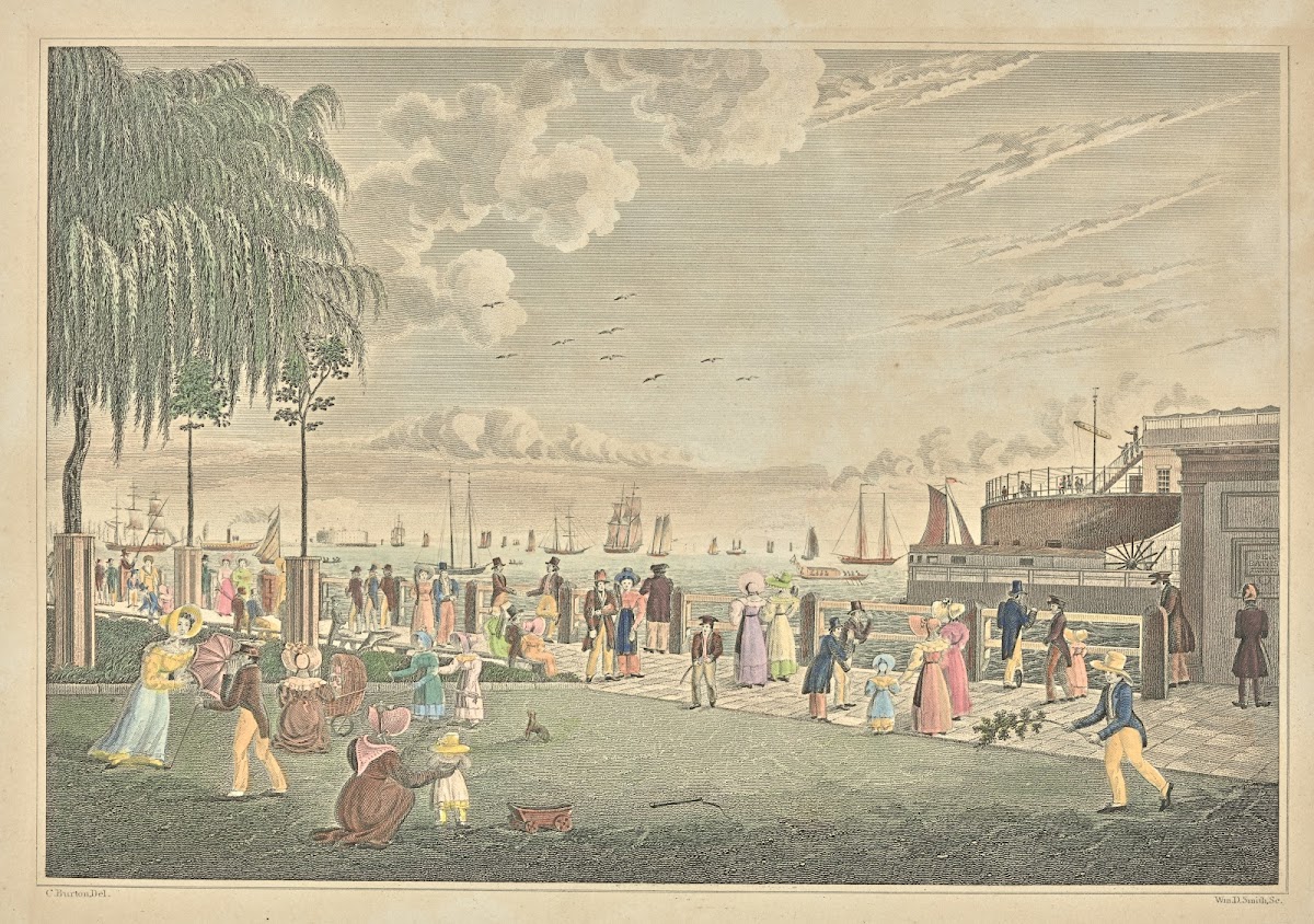 View Of The Bay And Harbour Of New York From The Battery 1830